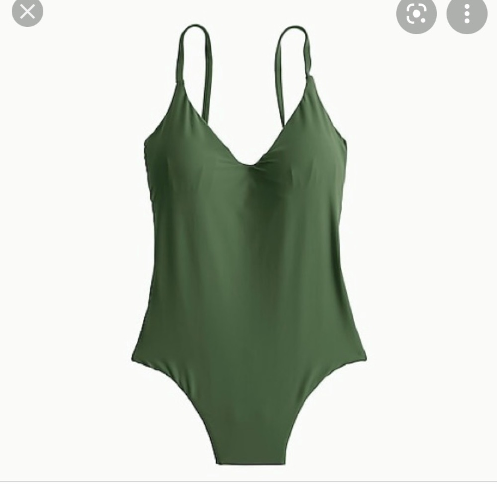 New J.Crew Rounded V-neck one-piece swimsuit K6163